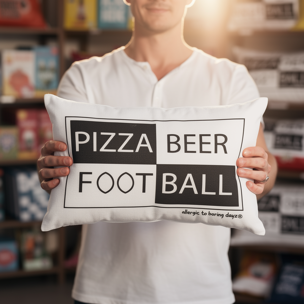lifestyle scene ~ The Cave Pizza Beer Football by Allergic to Boring Dayz™