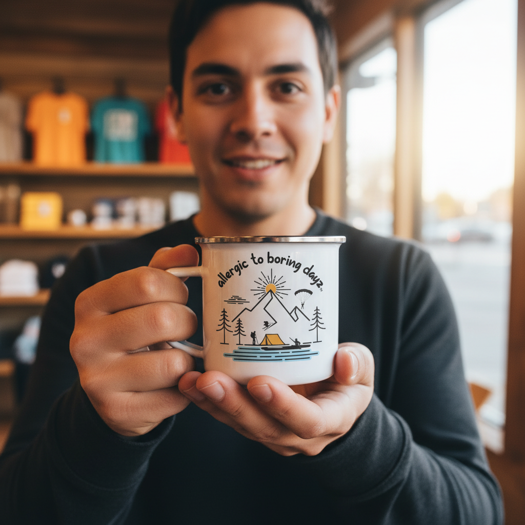 lifestyle scene ~ "Kindling" Collection - A Camper's Perfect Mug