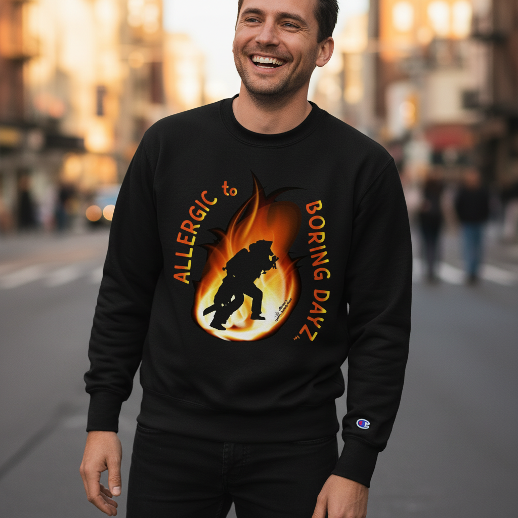 lifestyle scene ~ "Hero" Collection- Firemen's Sweatshirt