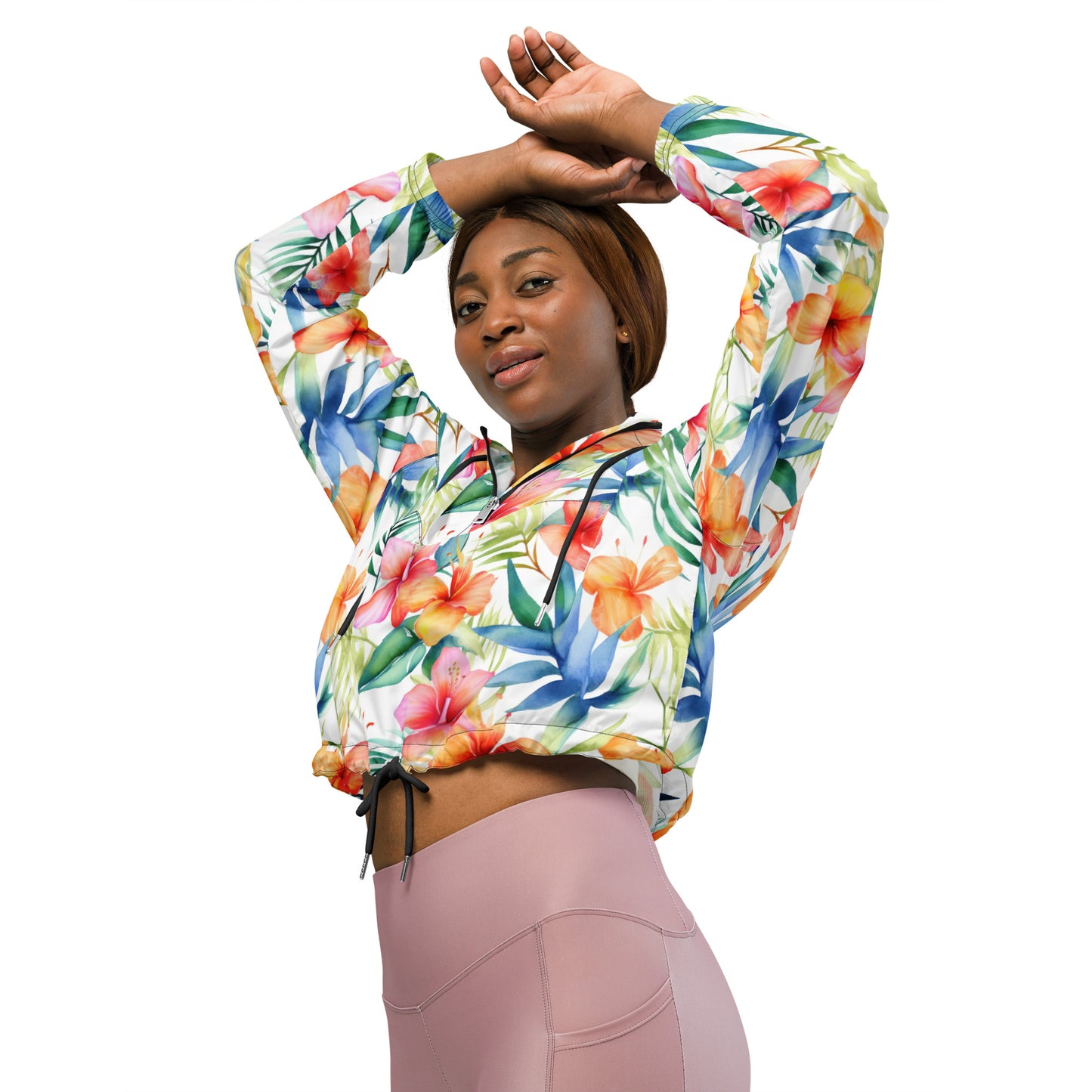 Breeze Color-Blocked Women’s Cropped Windbreaker